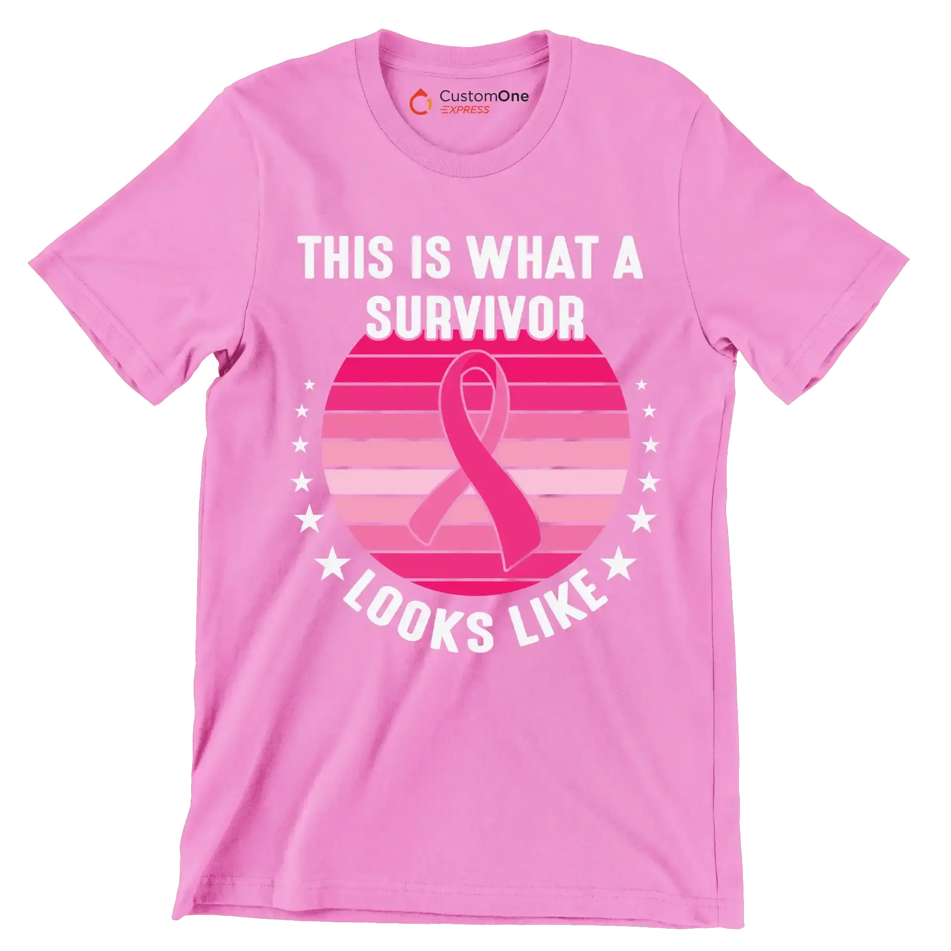 This is what a survivor looks like - Breast Cancer Awareness T-Shirt-Pink-S-Custom One Express