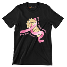 This warrior fought and won! breast cancer survivor - Breast Cancer Awareness T-Shirt-Black-S-Custom One Express