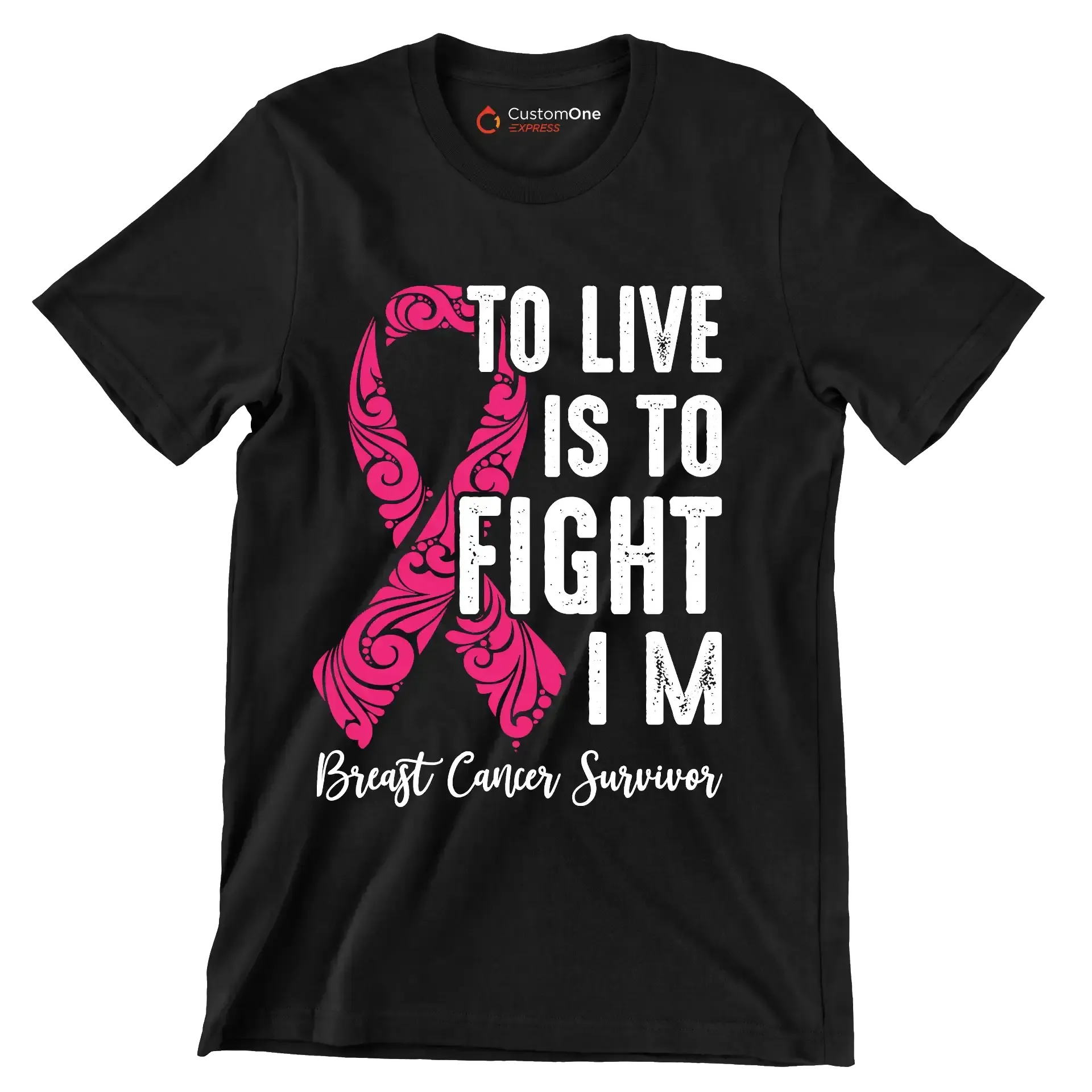 To live is to fight I_m breast cancer survivor - Breast Cancer Awareness T-Shirt