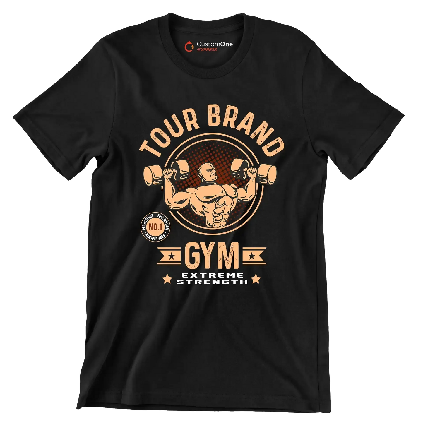 Today Brand GYM Extreme Strength - Gym Themed T-Shirt-Black-S-Custom One Express
