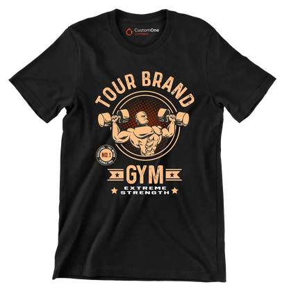 Today Brand GYM Extreme Strength - Gym Themed T-Shirt-Black-S-Custom One Express