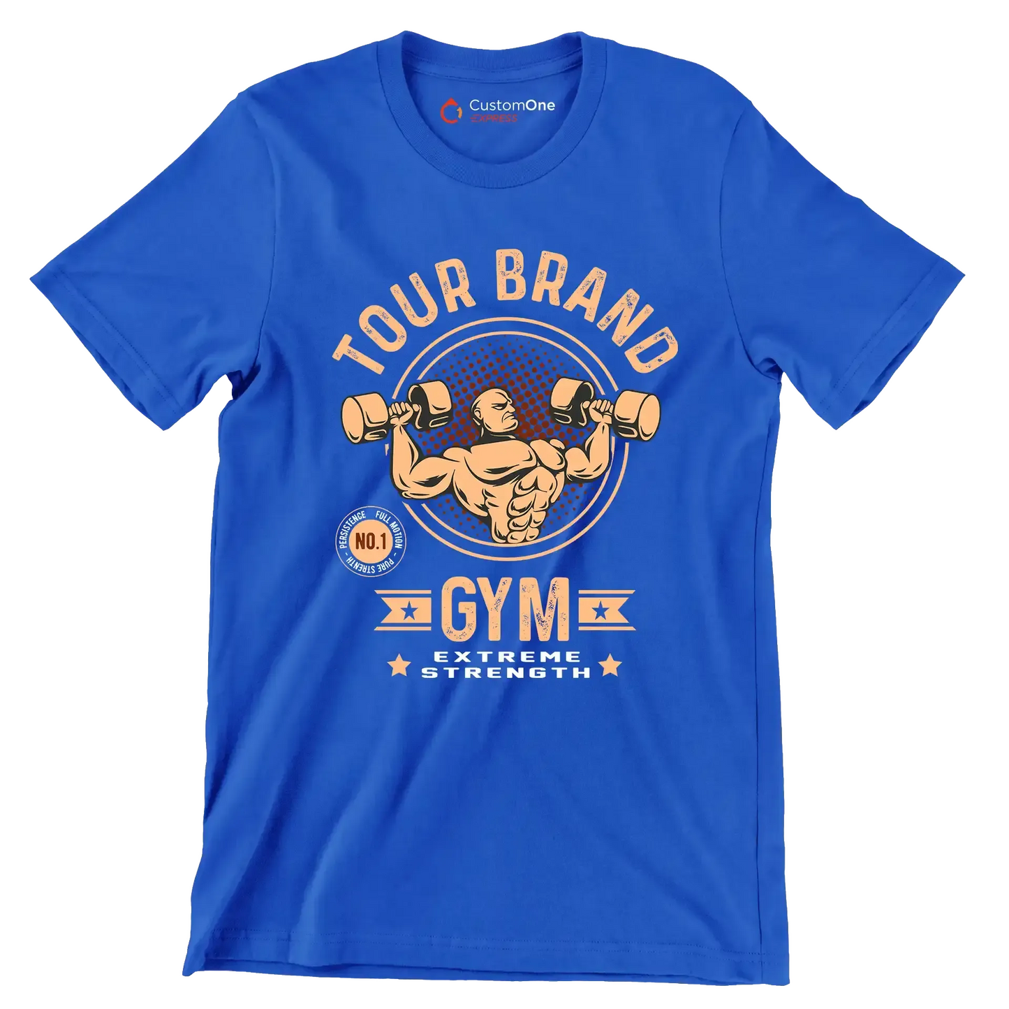 Today Brand GYM Extreme Strength - Gym Themed T-Shirt-Blue-S-Custom One Express
