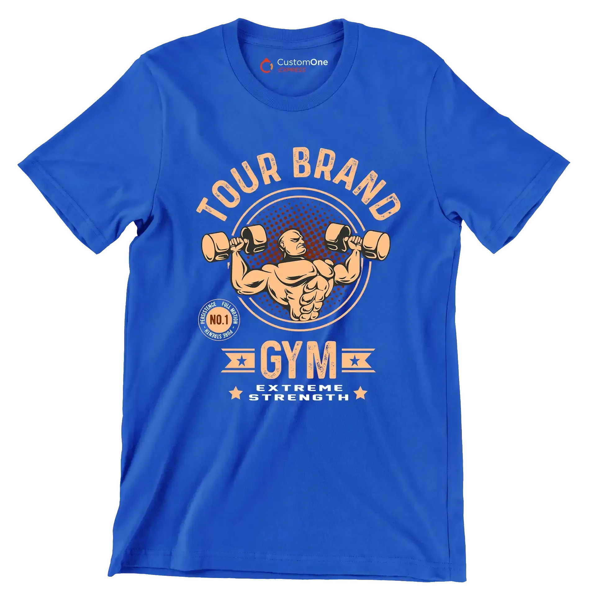 Today Brand GYM Extreme Strength - Gym Themed T-Shirt-Blue-S-Custom One Express