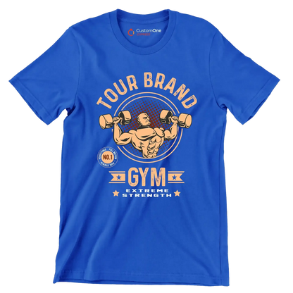 Today Brand GYM Extreme Strength - Gym Themed T-Shirt-Blue-S-Custom One Express
