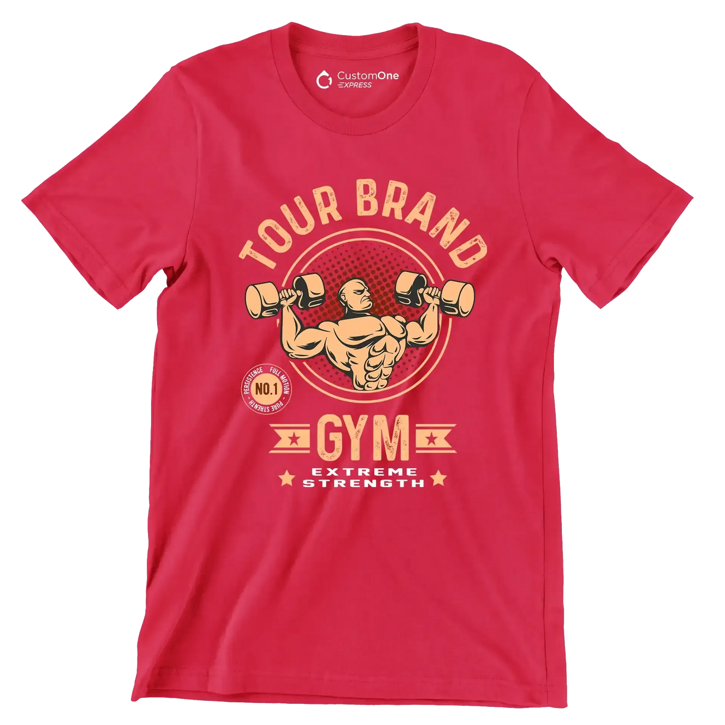 Today Brand GYM Extreme Strength - Gym Themed T-Shirt-Red-S-Custom One Express