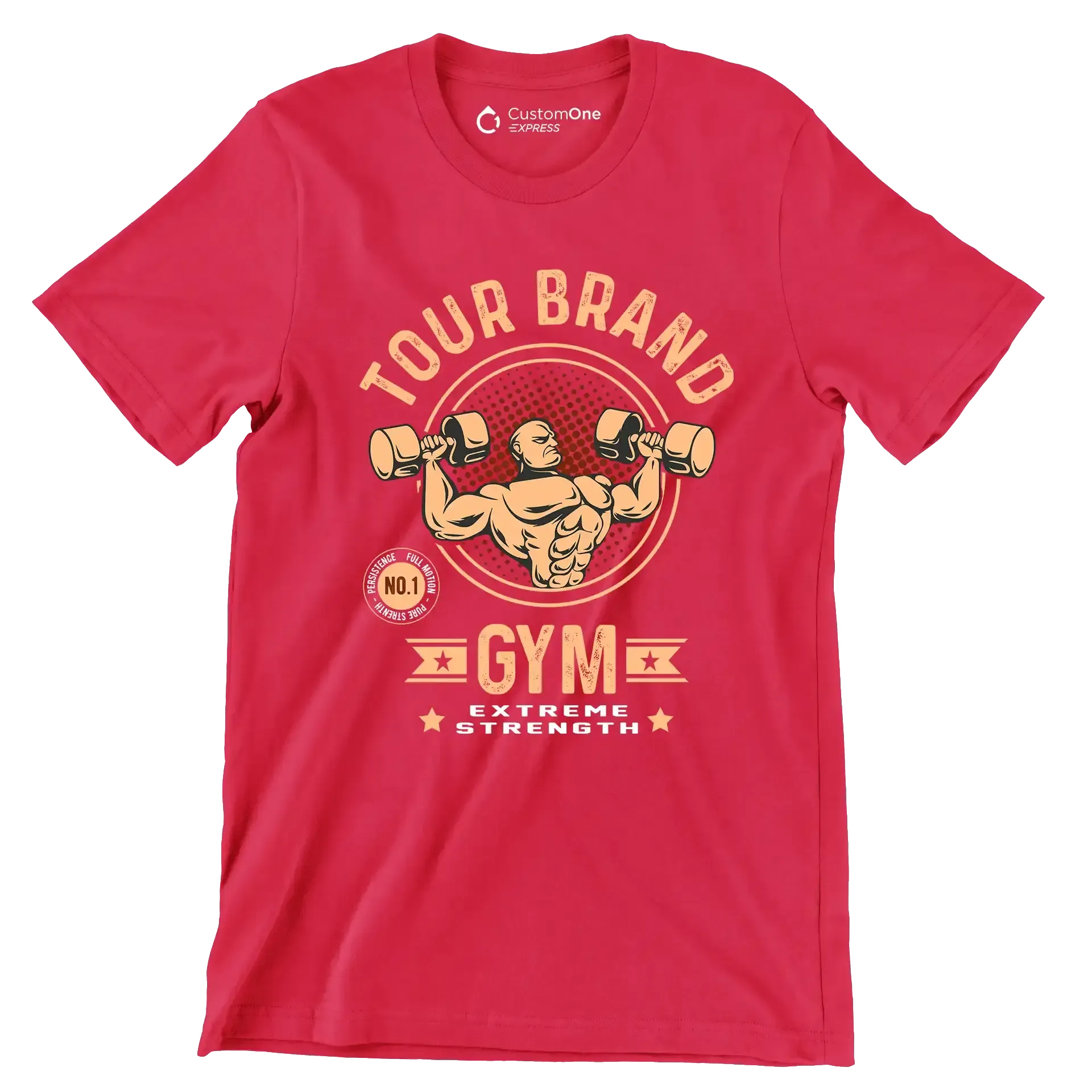 Today Brand GYM Extreme Strength - Gym Themed T-Shirt-Red-S-Custom One Express