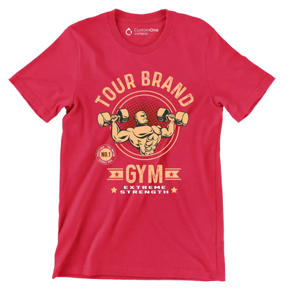 Today Brand GYM Extreme Strength - Gym Themed T-Shirt-Red-S-Custom One Express