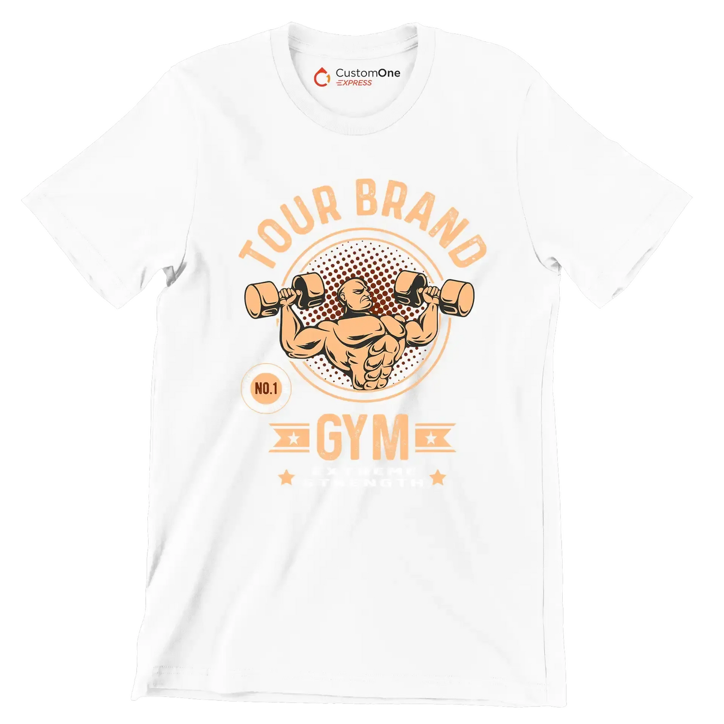 Today Brand GYM Extreme Strength - Gym Themed T-Shirt-White-S-Custom One Express