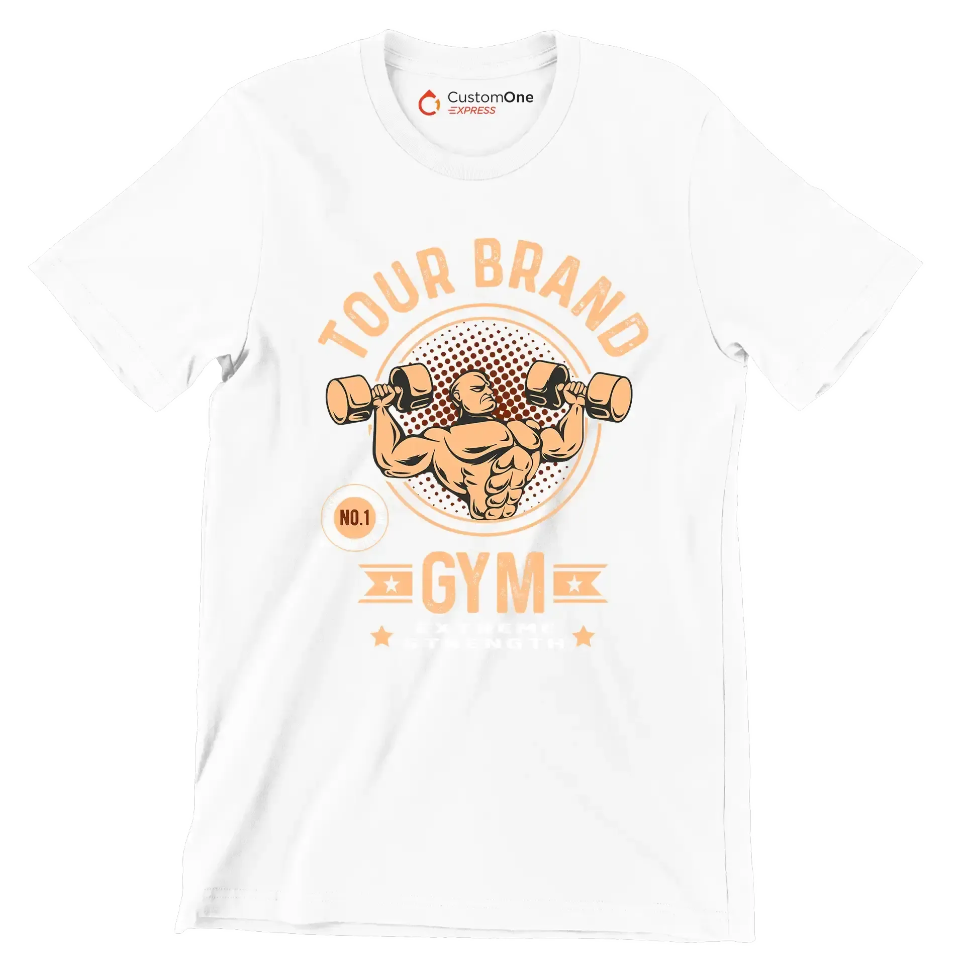 Today Brand GYM Extreme Strength - Gym Themed T-Shirt-White-S-Custom One Express