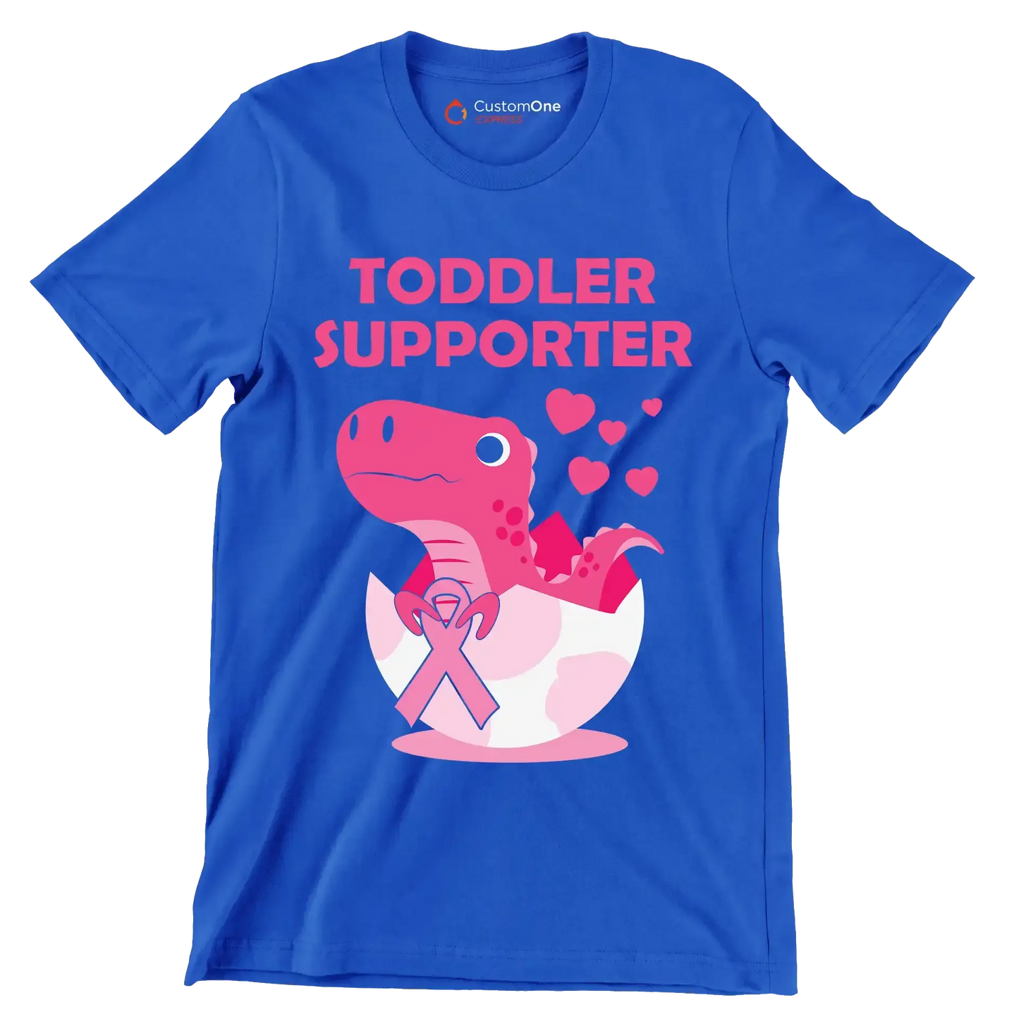 Toddler Supporter - Breast Cancer Awareness T-Shirt-Blue-S-Custom One Express