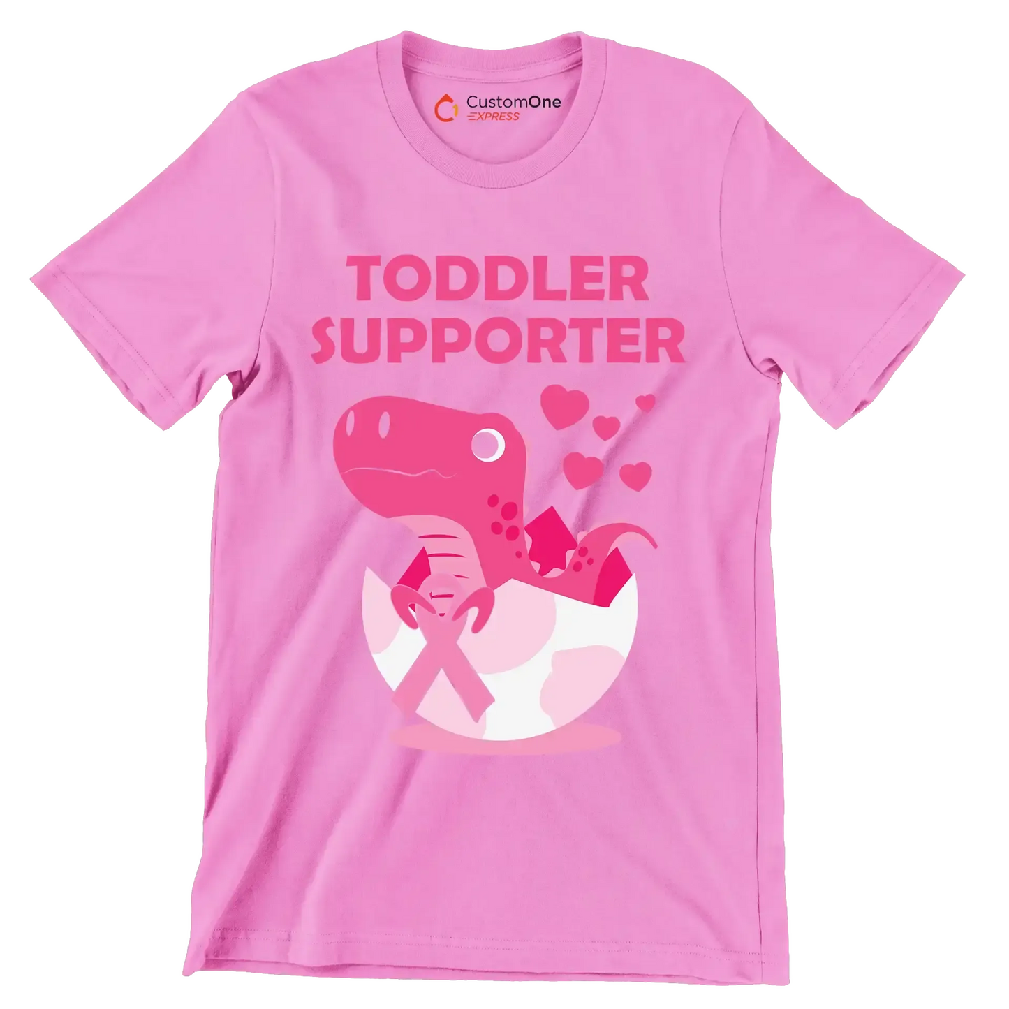 Toddler Supporter - Breast Cancer Awareness T-Shirt-Pink-S-Custom One Express