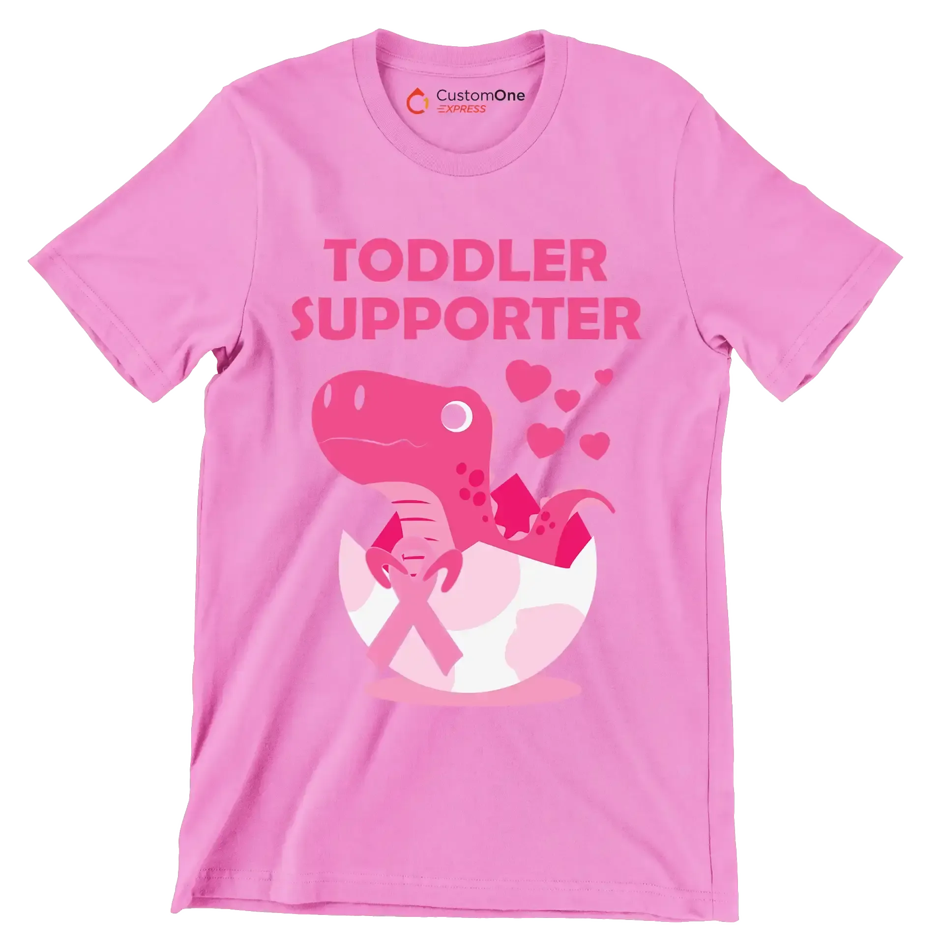 Toddler Supporter - Breast Cancer Awareness T-Shirt-Pink-S-Custom One Express