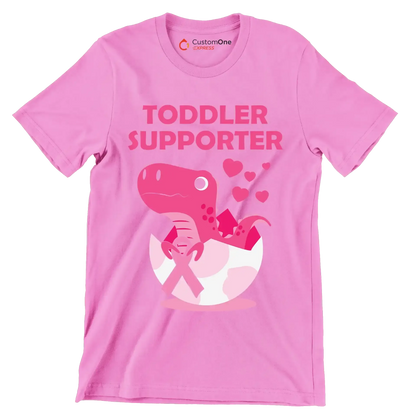 Toddler Supporter - Breast Cancer Awareness T-Shirt-Pink-S-Custom One Express
