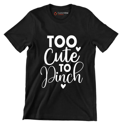 Too Cute to Pinch - St. Patrick's Day T-Shirt-Black-S-Custom One Express