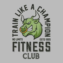 Train Like A Champion No Limits Estd 1995 Fitness Club - Gym Themed T-Shirt-Blue-S-Custom One Express