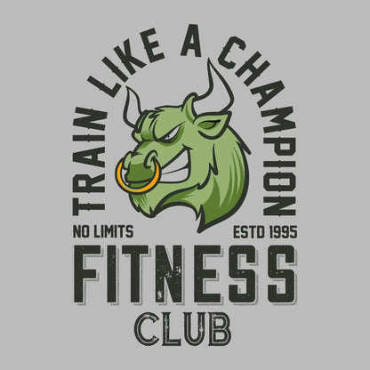 Train Like A Champion No Limits Estd 1995 Fitness Club - Gym Themed T-Shirt-Blue-S-Custom One Express