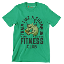 Train Like A Champion No Limits Estd 1995 Fitness Club - Gym Themed T-Shirt-Green-S-Custom One Express