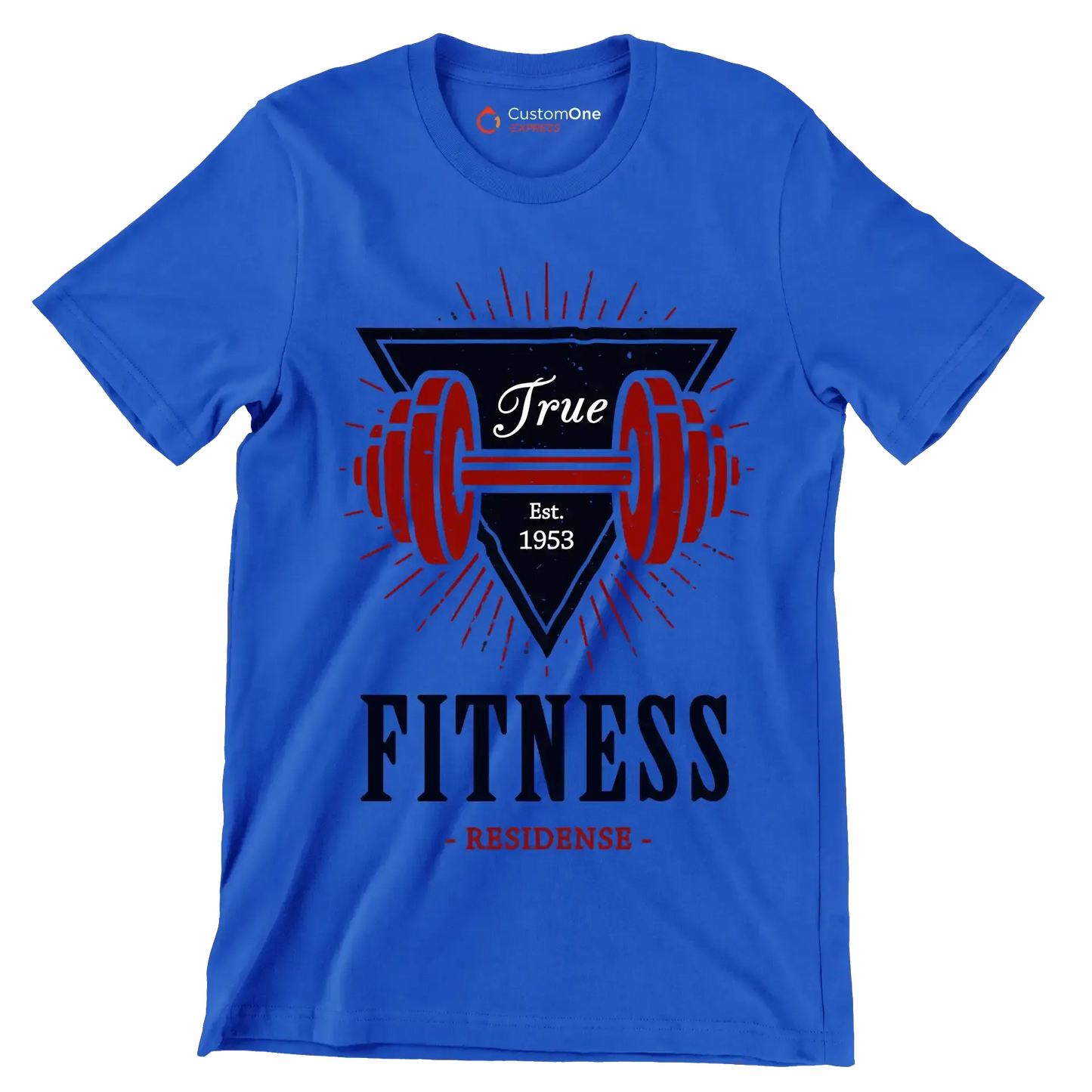 True Fitness - Residence - Gym Themed T-Shirt-Blue-S-Custom One Express