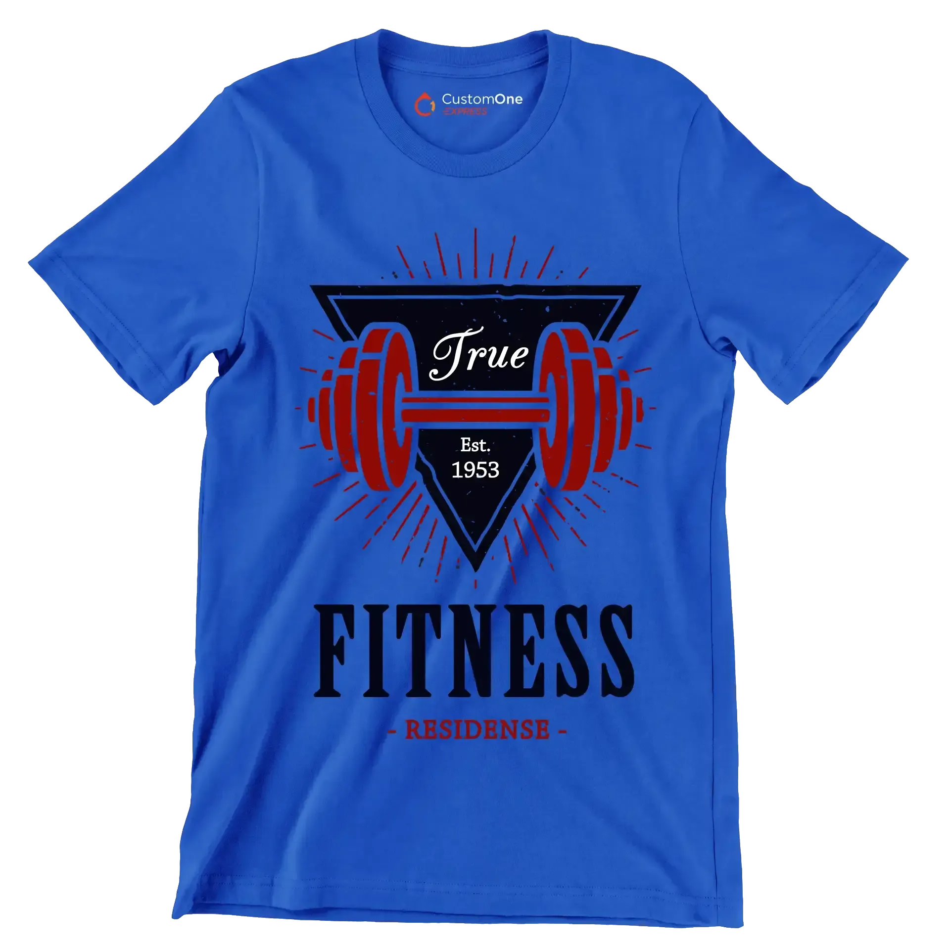 True Fitness - Residence - Gym Themed T-Shirt-Blue-S-Custom One Express