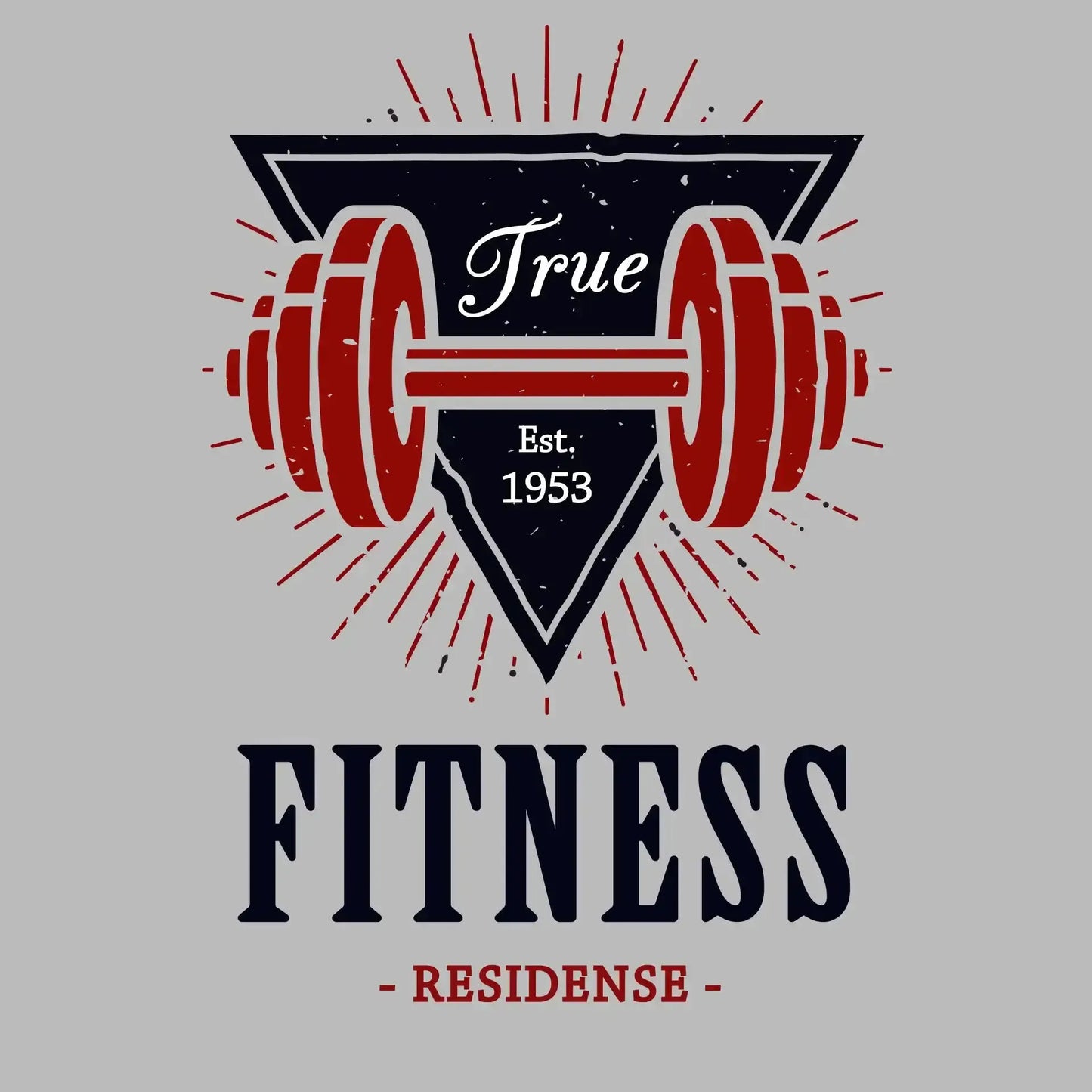 True Fitness - Residence - Gym Themed T-Shirt-Blue-S-Custom One Express