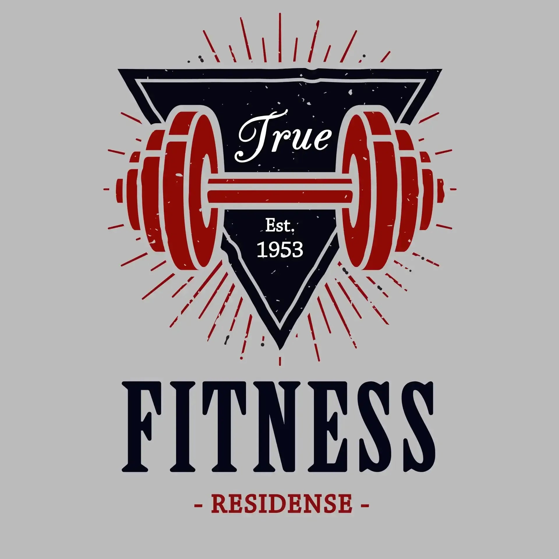 True Fitness - Residence - Gym Themed T-Shirt-Blue-S-Custom One Express