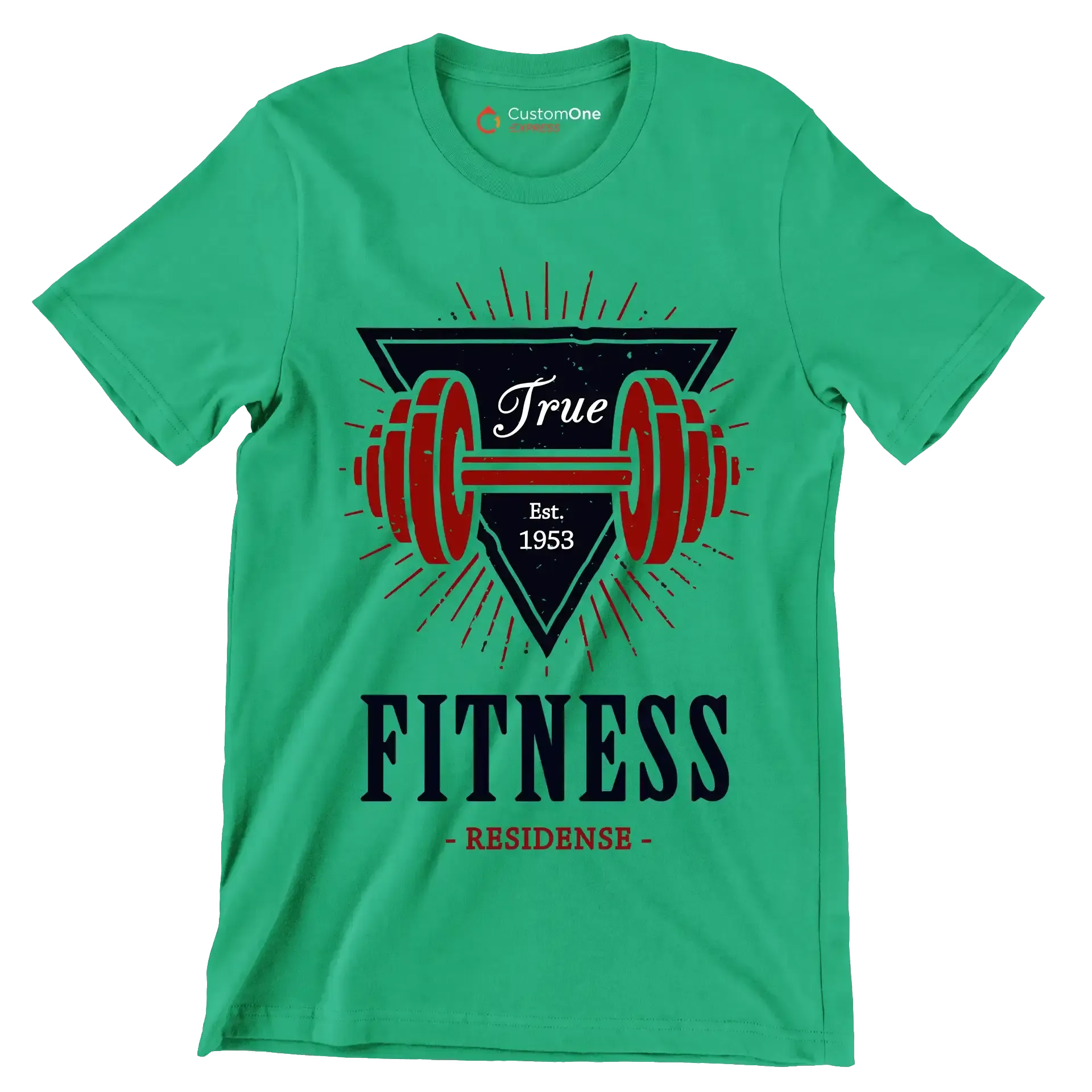 True Fitness - Residence - Gym Themed T-Shirt-Green-S-Custom One Express