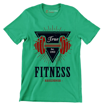True Fitness - Residence - Gym Themed T-Shirt-Green-S-Custom One Express