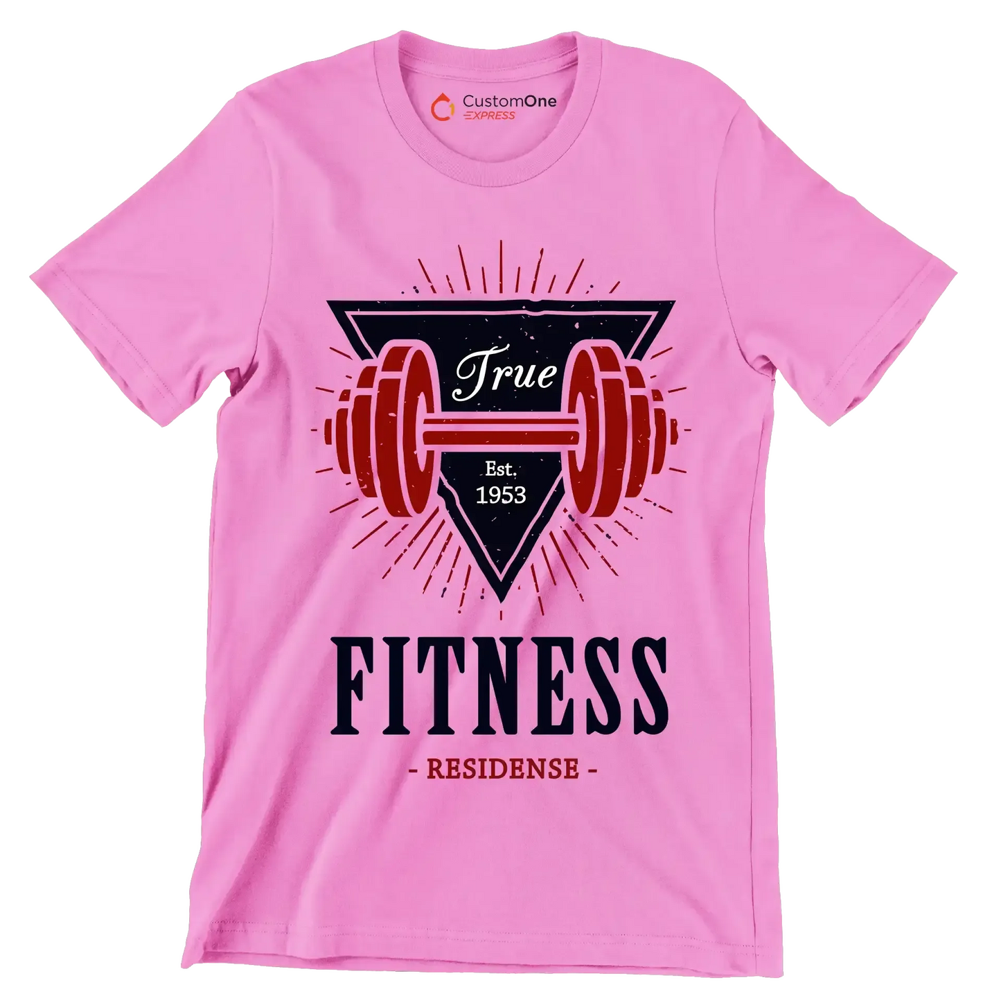 True Fitness - Residence - Gym Themed T-Shirt-Pink-S-Custom One Express