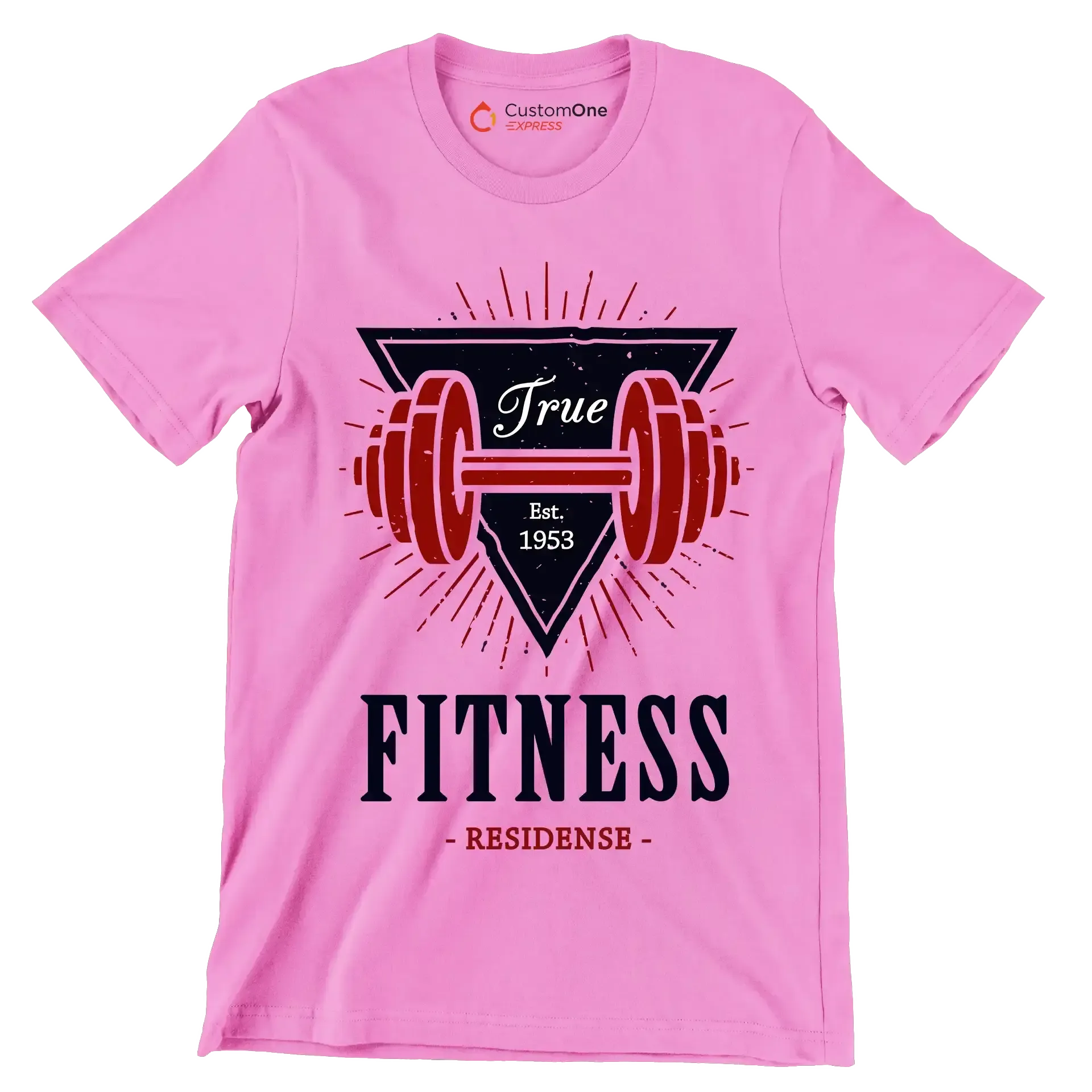 True Fitness - Residence - Gym Themed T-Shirt-Pink-S-Custom One Express