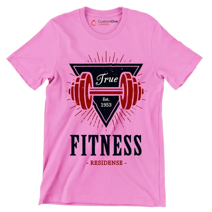 True Fitness - Residence - Gym Themed T-Shirt-Pink-S-Custom One Express