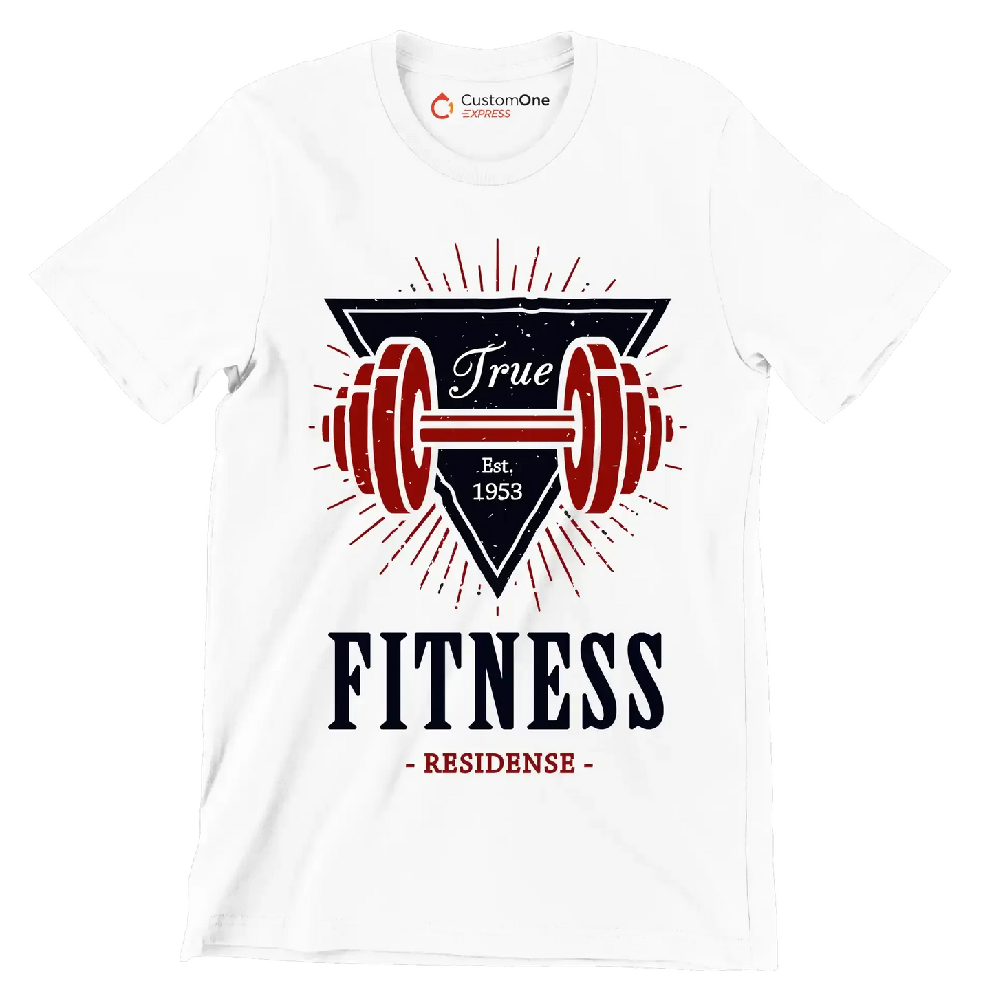 True Fitness - Residence - Gym Themed T-Shirt-White-S-Custom One Express