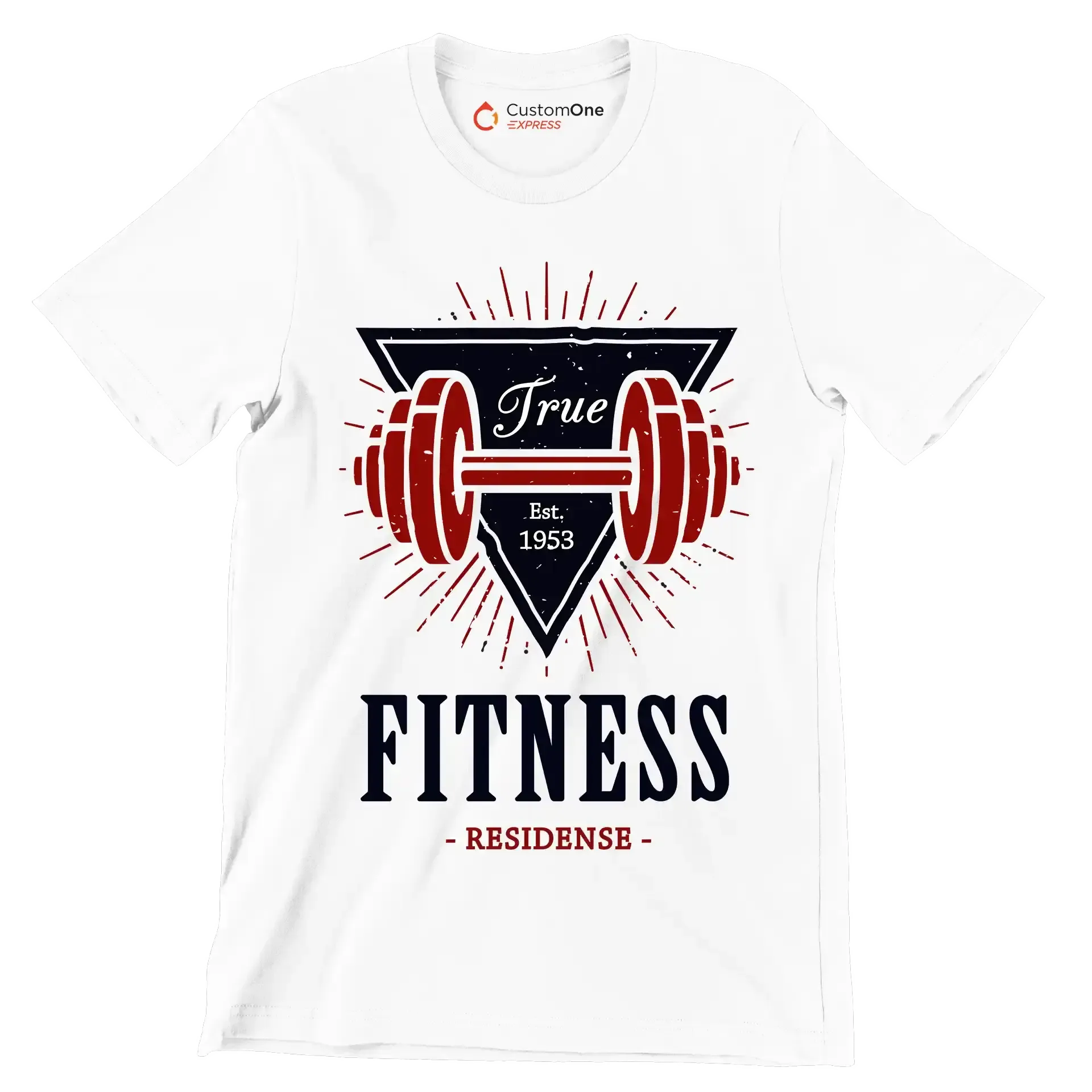 True Fitness - Residence - Gym Themed T-Shirt-White-S-Custom One Express
