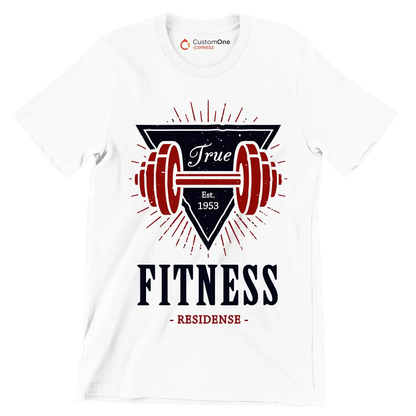 True Fitness - Residence - Gym Themed T-Shirt-White-S-Custom One Express
