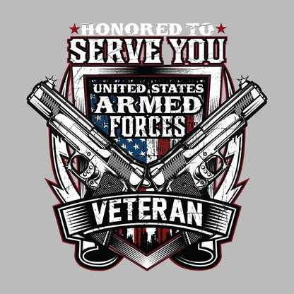 UNITED STATES ARMED FORCES VETERAN - Veterans Themed T-Shirt-Black-S-Custom One Express