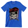 UNITED STATES VETERAN SKULL ILLUSTRATION - Veterans Themed T-Shirt-Blue-S-Custom One Express