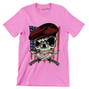 UNITED STATES VETERAN SKULL ILLUSTRATION - Veterans Themed T-Shirt-Pink-S-Custom One Express