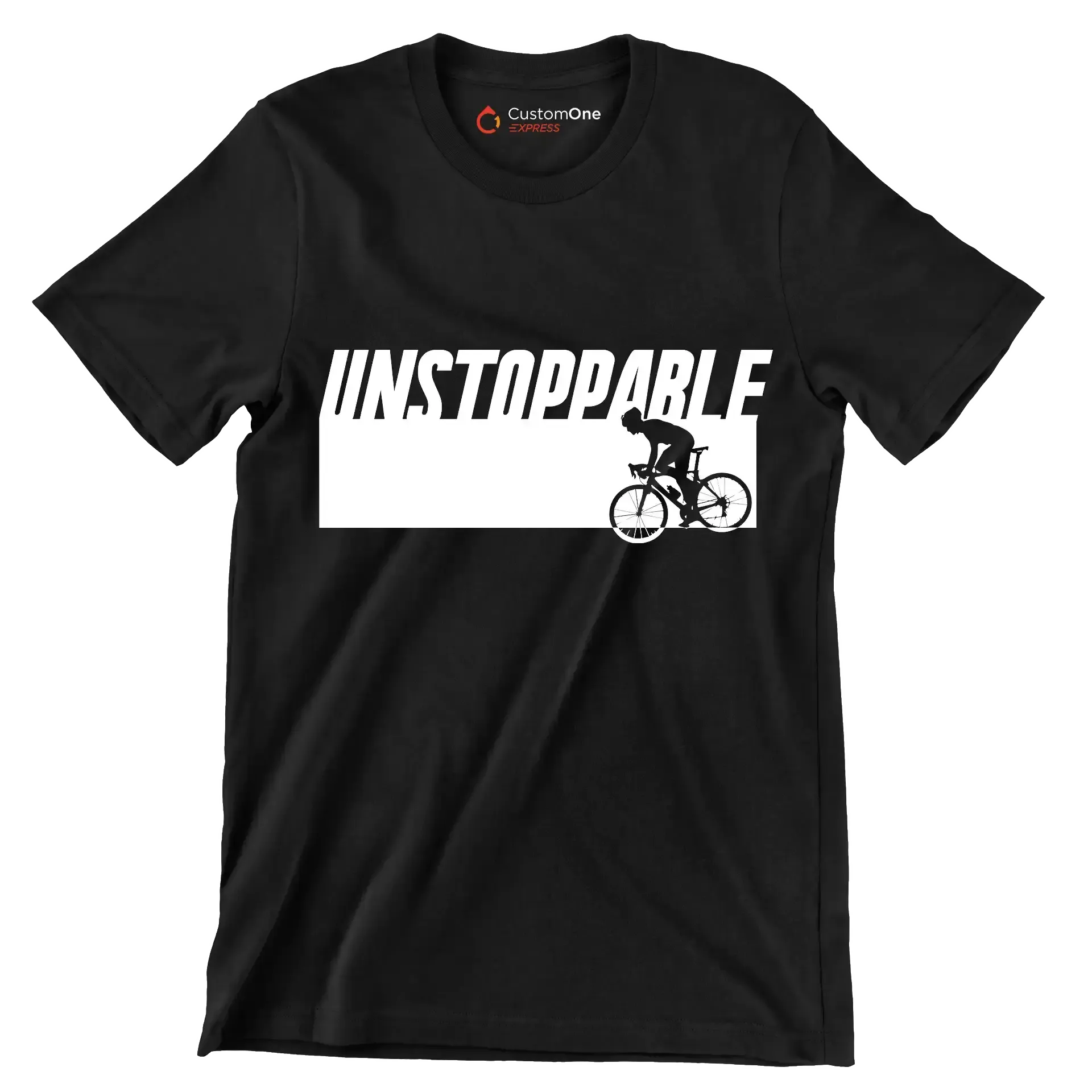 UNSTOPPABLE - Bicycle Themed T-Shirt-Black-S-Custom One Express