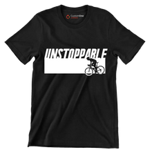 UNSTOPPABLE - Bicycle Themed T-Shirt-Black-S-Custom One Express