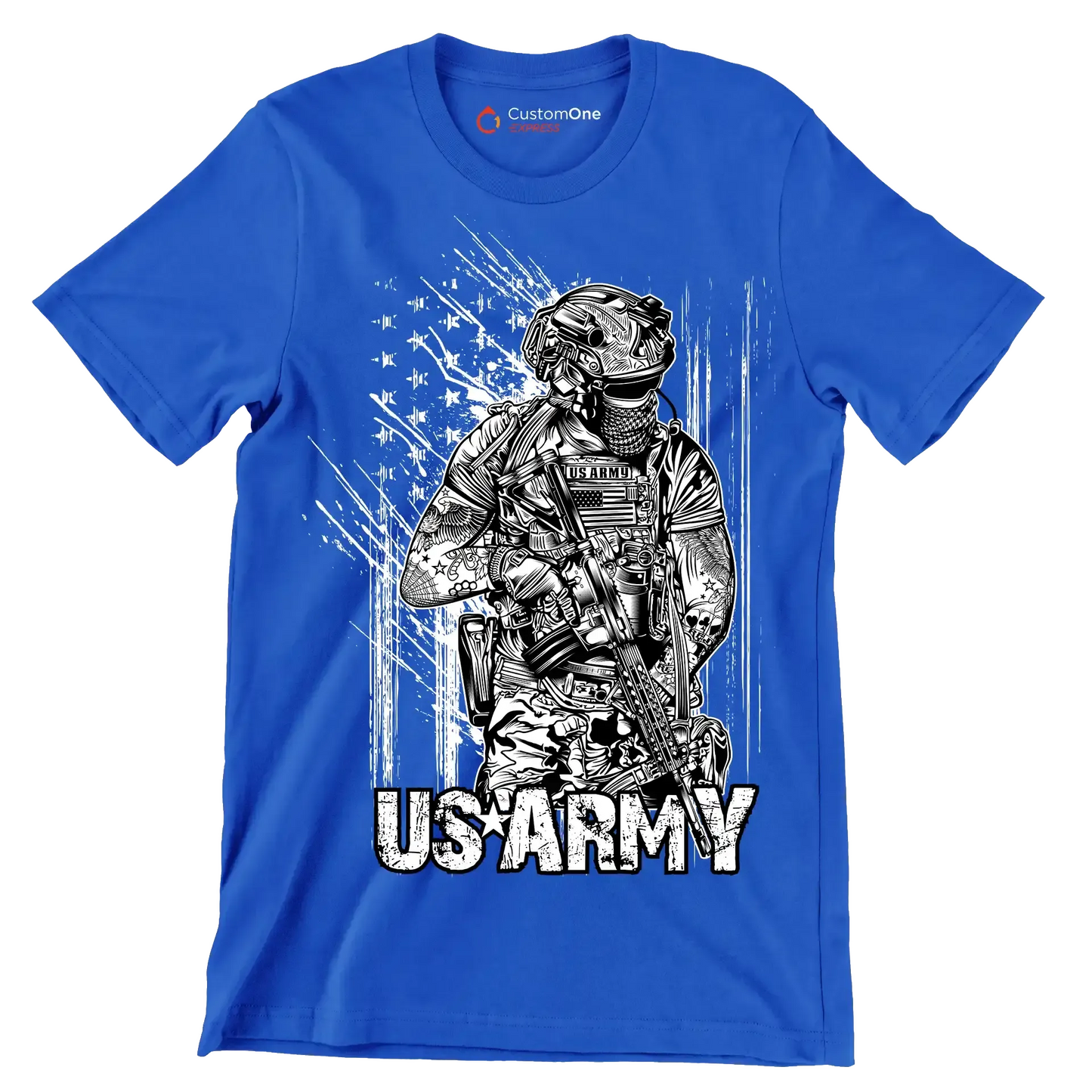 US Army - Veterans Themed T-Shirt-Blue-S-Custom One Express
