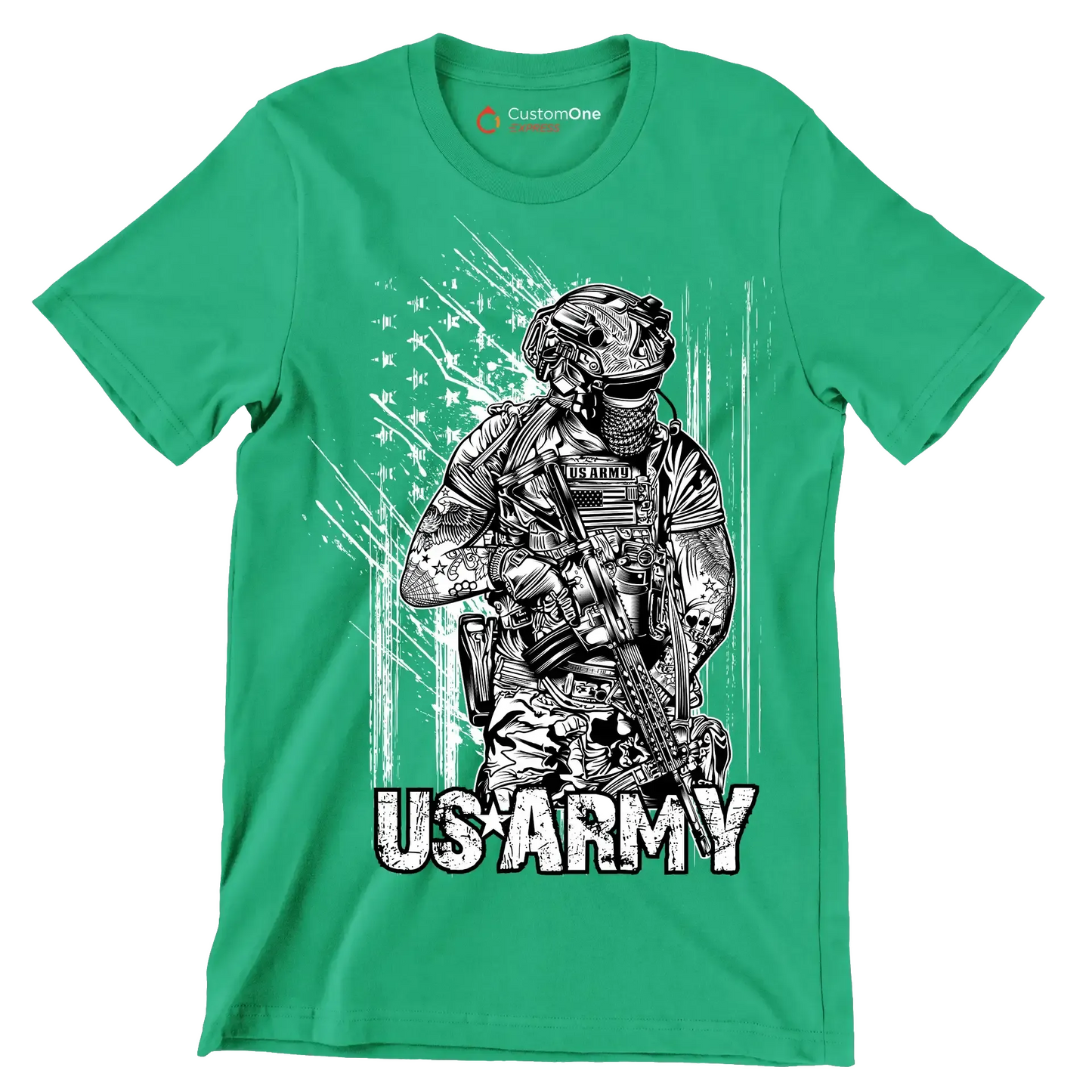 US Army - Veterans Themed T-Shirt-Green-S-Custom One Express