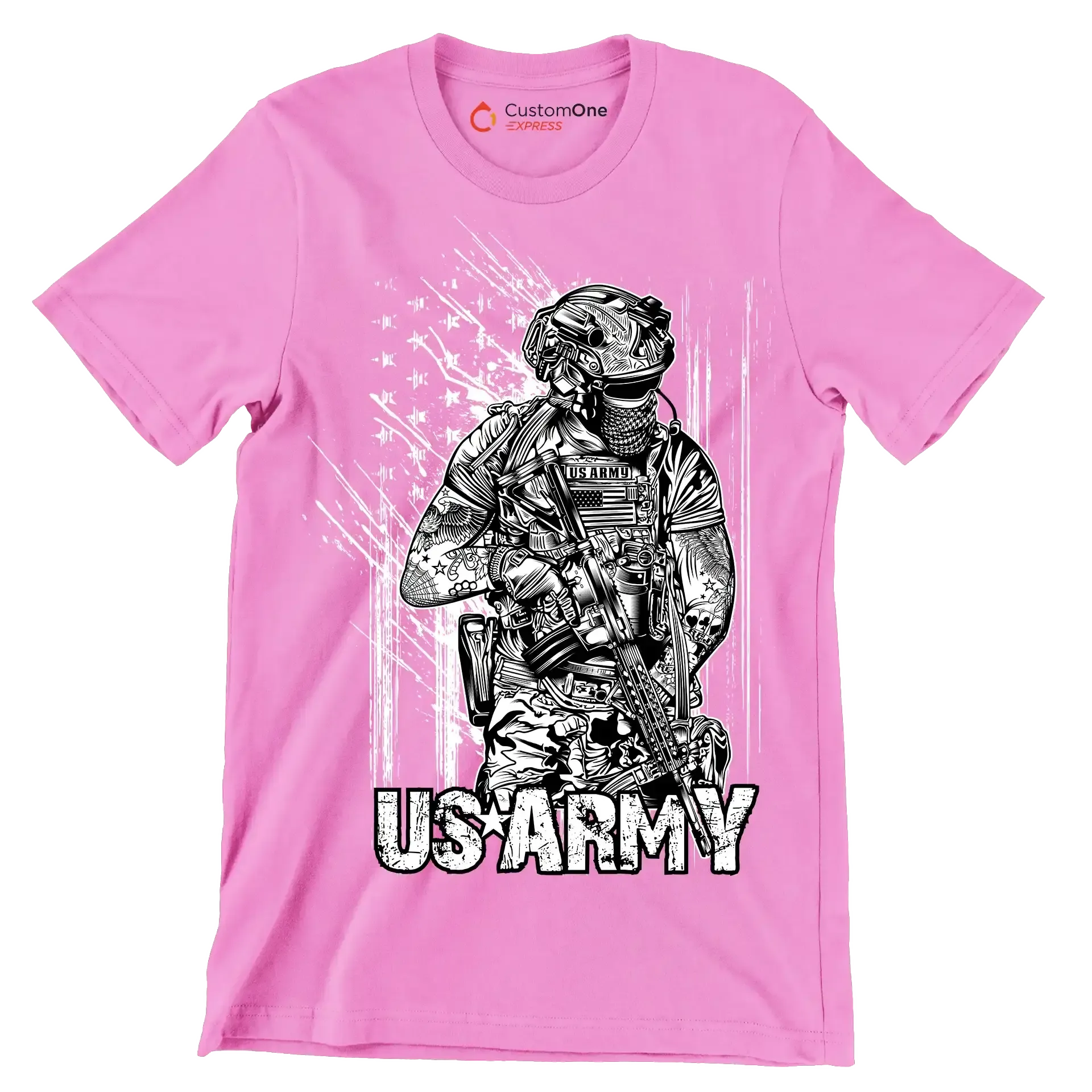 US Army - Veterans Themed T-Shirt-Pink-S-Custom One Express