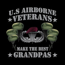 U.S. Airborne Veterans Make The Best Grandpas - Veterans Themed T-Shirt-Black-S-Custom One Express