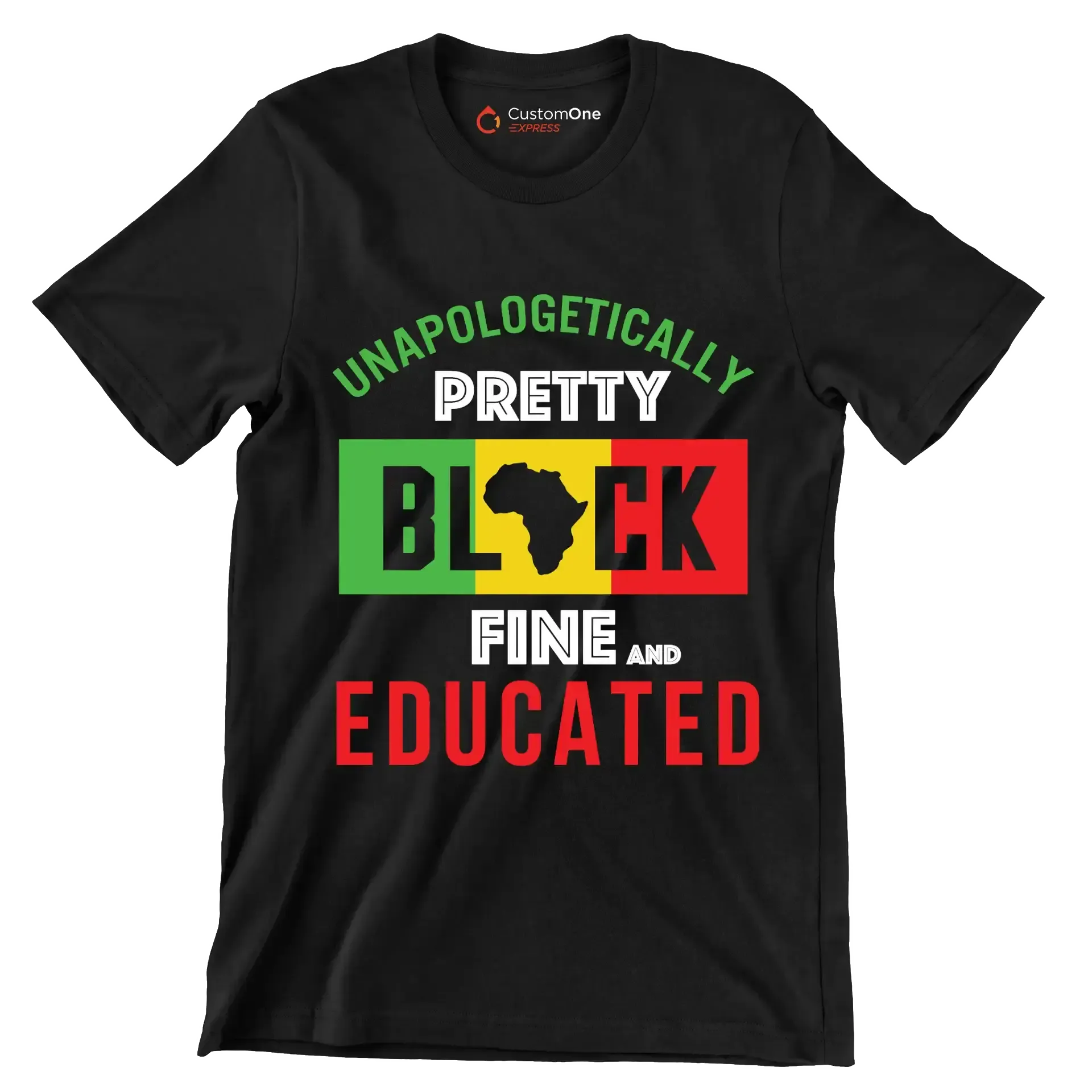 Unapologetically pretty black fine and educated - Martin Luther King T-Shirt-Black-S-Custom One Express