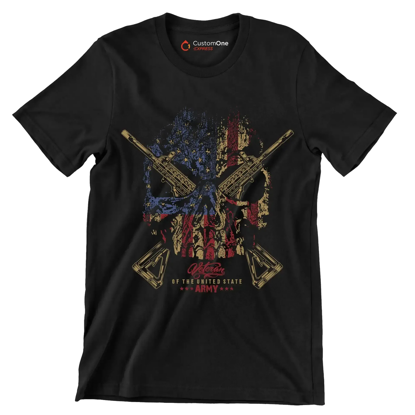 VETERAN OF THE UNITED STATE ARMY - Veterans Themed T-Shirt-Black-S-Custom One Express