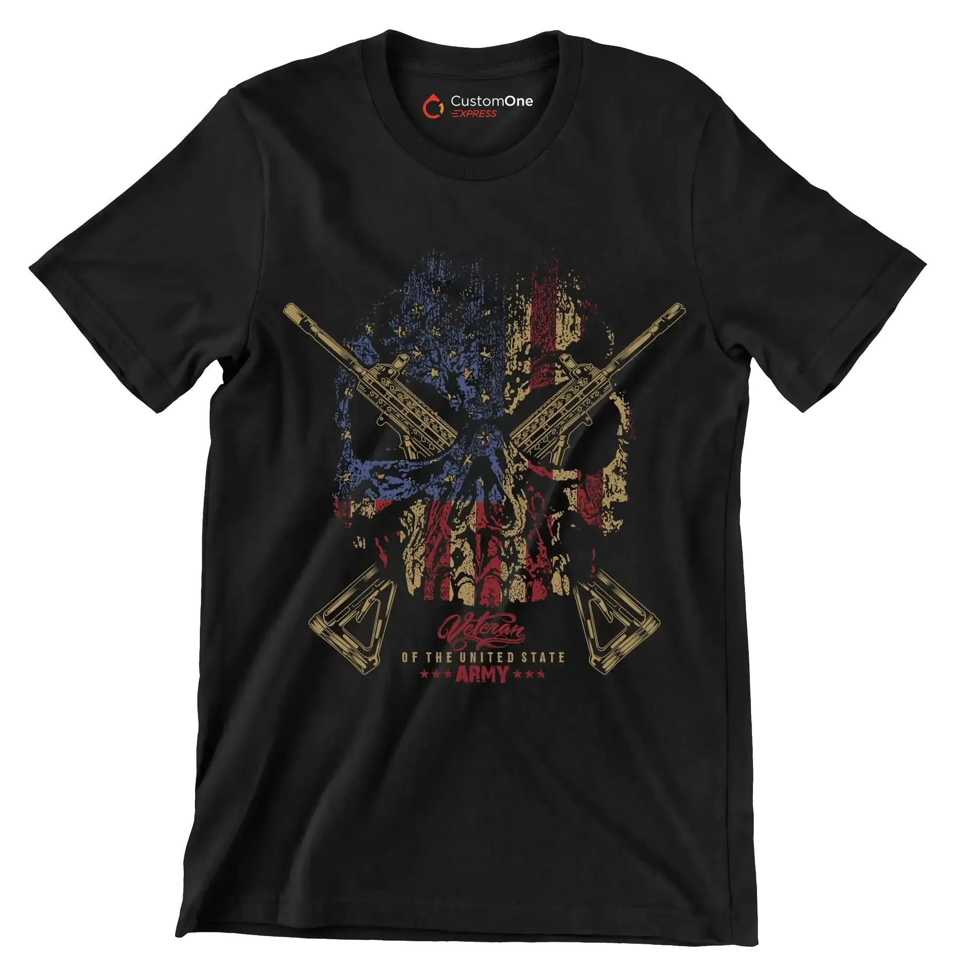 VETERAN OF THE UNITED STATE ARMY - Veterans Themed T-Shirt-Black-S-Custom One Express