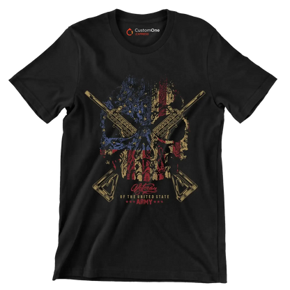 VETERAN OF THE UNITED STATE ARMY - Veterans Themed T-Shirt-Black-S-Custom One Express