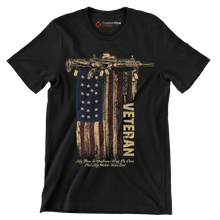 VETERAN - Veterans Themed T-Shirt-Black-S-Custom One Express