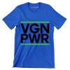 VGN PWR - Vegan Themed T-Shirt-Blue-S-Custom One Express