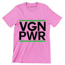 VGN PWR - Vegan Themed T-Shirt-Pink-S-Custom One Express