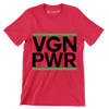 VGN PWR - Vegan Themed T-Shirt-Red-S-Custom One Express